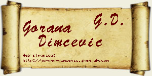 Gorana Dimčević vizit kartica